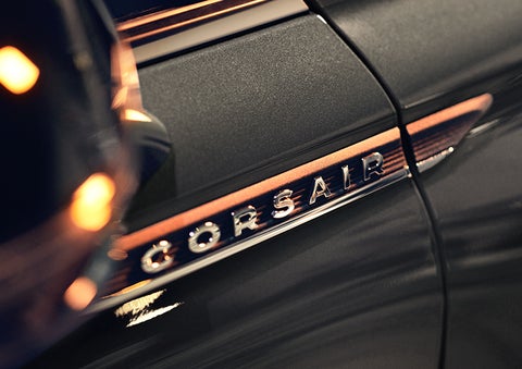 The stylish chrome badge reading “CORSAIR” is shown on the exterior of the vehicle. | Duncan Lincoln in Blacksburg VA